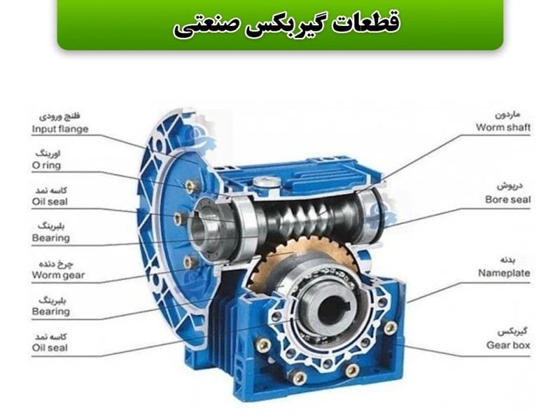 لیست قطعات یدکی گیربکس صنعتی